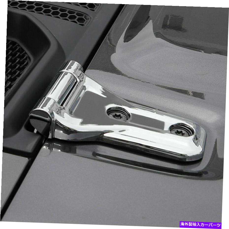クロームカバー 2pcs abs chromeエンジンフードヒンジカバー2018+ jeep jl jlu wrangler aのトリム